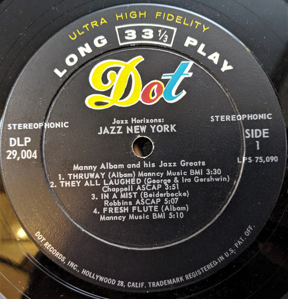 Manny Albam And His Jazz Greats - Jazz Horizons: Jazz New York | Dot Records (DLP 29004) - 3 Manny Albam And His Jazz Greats - Jazz Horizons: Jazz New York | Dot Records (DLP 29004) - 3
