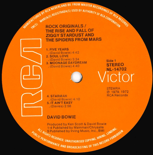 David Bowie - The Rise And Fall Of Ziggy Stardust And The Spiders From Mars | RCA Victor (NL-14702) - 3 David Bowie - The Rise And Fall Of Ziggy Stardust And The Spiders From Mars | RCA Victor (NL-14702) - 3