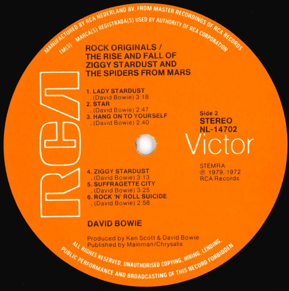 David Bowie - The Rise And Fall Of Ziggy Stardust And The Spiders From Mars | RCA Victor (NL-14702) - 4 David Bowie - The Rise And Fall Of Ziggy Stardust And The Spiders From Mars | RCA Victor (NL-14702) - 4