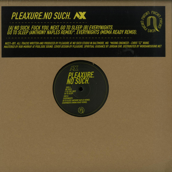 Pleaxure - No Such | NiCE1 (NICE1-01) - main