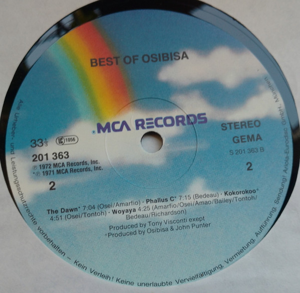 Osibisa - The Best Of Osibisa | MCA Records (201 363-320) - 4 Osibisa - The Best Of Osibisa | MCA Records (201 363-320) - 4