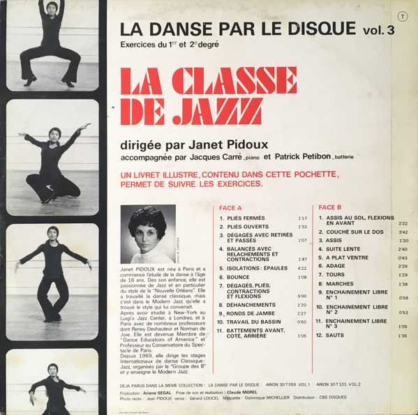Janet Pidoux - La Danse Par Le Disque Vol.3 La Classe De Jazz | Arion (ARN 30 T 138) - 2 Janet Pidoux - La Danse Par Le Disque Vol.3 La Classe De Jazz | Arion (ARN 30 T 138) - 2