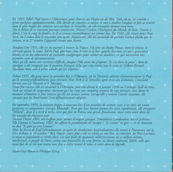 Edith Piaf - Eternelle - Les Plus Grandes Chansons D'Edith Piaf | Universal (07243 592370-2) - 4