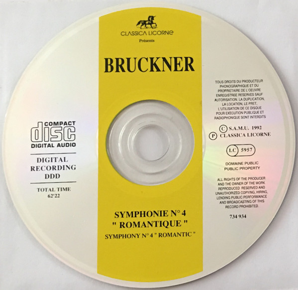 Anton Bruckner - Symphonie Nº 4 " Romantique " | Classica Licorne (734 934) - 3