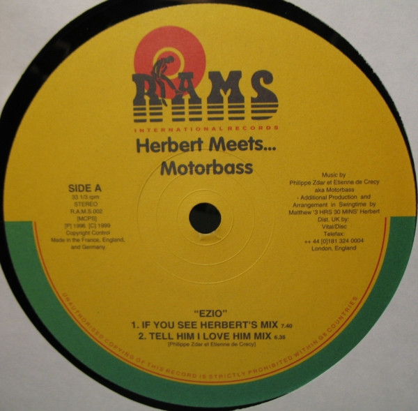 Motorbass / Rednail Kidz - Herbert Meets... | R.A.M.S. International Records (R.A.M.S. 002) - main