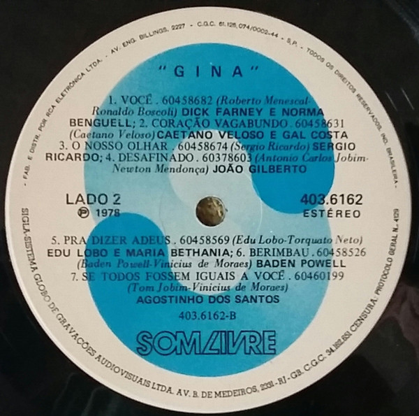 Various - Gina - Trilha Sonora Original Da Novela | Som Livre (403.6162) - 4