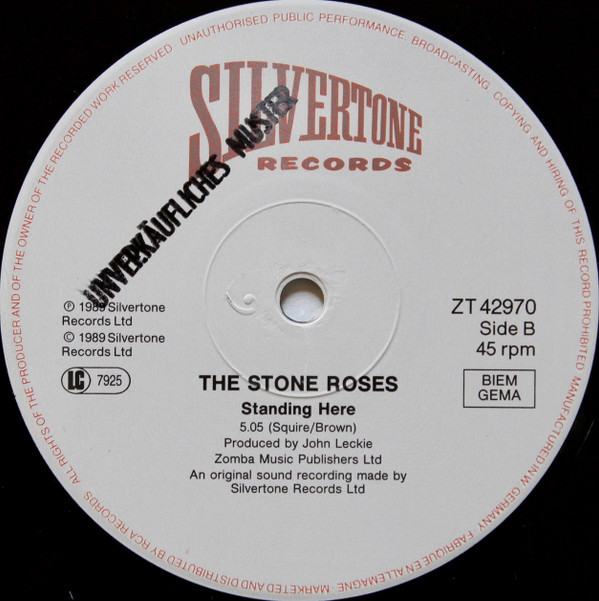 The Stone Roses - She Bangs The Drums | Silvertone Records (ZT 42970) - 2
