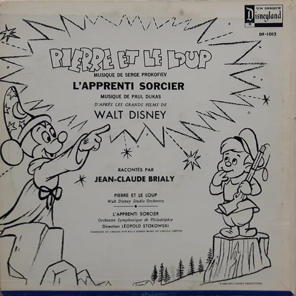 Jean-Claude Brialy , Sergei Prokofiev , Paul Dukas - Pierre Et Le Loup / L'apprenti Sorcier | Disneyland (DF-1012) - 2 Jean-Claude Brialy , Sergei Prokofiev , Paul Dukas - Pierre Et Le Loup / L'apprenti Sorcier | Disneyland (DF-1012) - 2