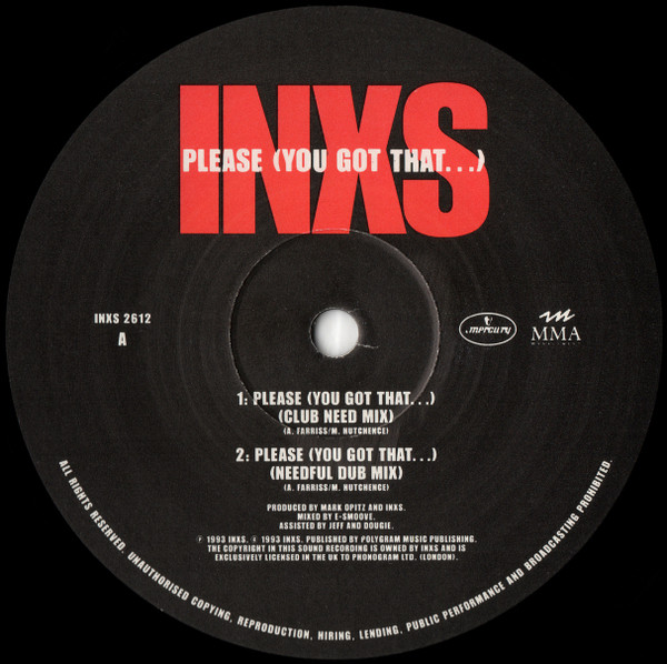 INXS - Please (You Got That...) | Mercury (INXS 2612) - main INXS - Please (You Got That...) | Mercury (INXS 2612) - main