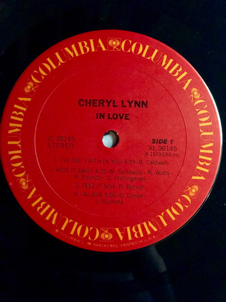 Cheryl Lynn - In Love | Columbia (JC 36145) - 3 Cheryl Lynn - In Love | Columbia (JC 36145) - 3