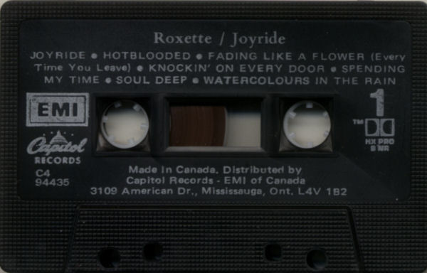 Roxette - Joyride | EMI (C4 94435) - 3