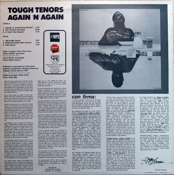 The Eddie Davis-Johnny Griffin Quintet - Tough Tenors Again 'N' Again | MPS Records (JS-009) - 2 The Eddie Davis-Johnny Griffin Quintet - Tough Tenors Again 'N' Again | MPS Records (JS-009) - 2
