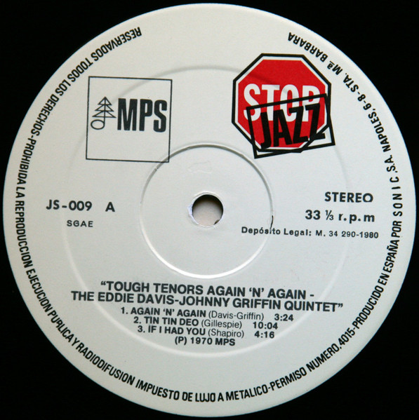 The Eddie Davis-Johnny Griffin Quintet - Tough Tenors Again 'N' Again | MPS Records (JS-009) - 3 The Eddie Davis-Johnny Griffin Quintet - Tough Tenors Again 'N' Again | MPS Records (JS-009) - 3
