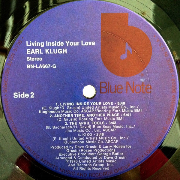 Earl Klugh - Living Inside Your Love | Blue Note (BN-LA667-G) - 4 Earl Klugh - Living Inside Your Love | Blue Note (BN-LA667-G) - 4