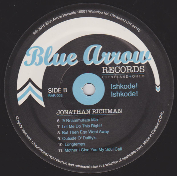 Jonathan Richman - Ishkode! Ishkode! LP | Blue Arrow Records (BAR003) - 4 Jonathan Richman - Ishkode! Ishkode! LP | Blue Arrow Records (BAR003) - 4