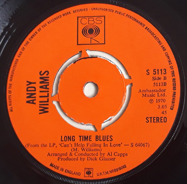 Andy Williams - It's So Easy | CBS (S 5113) - 2