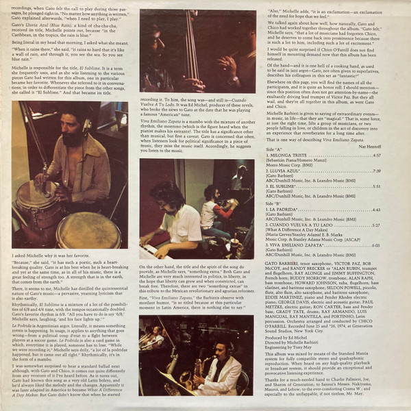 Gato Barbieri - Chapter Three: Viva Emiliano Zapata | ABC Impulse! (ASD-9279) - 4