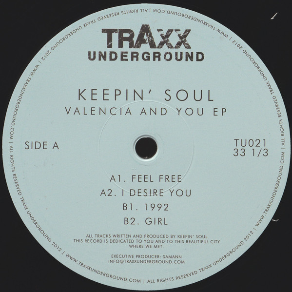Keepin' Soul - Valencia And You EP | Traxx Underground (TU021) - main