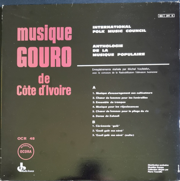 Guro - Musique Gouro De Côte D'Ivoire | Ocora (OCR 48) - 2