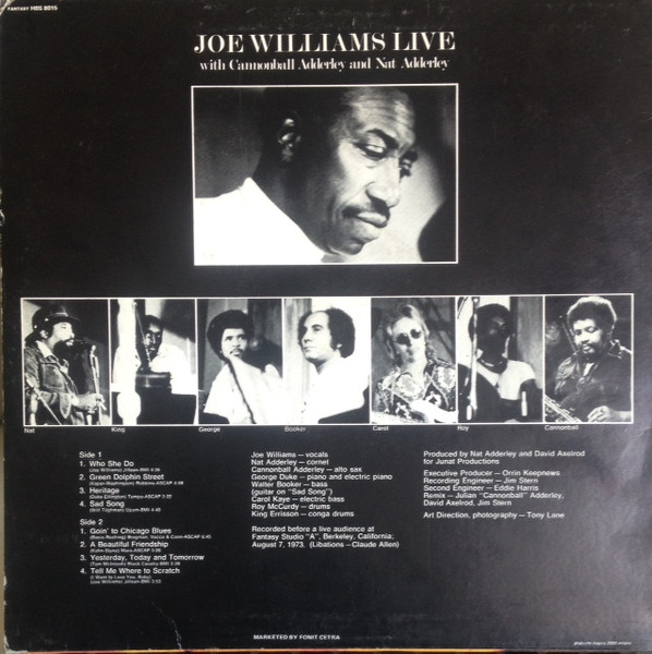 Joe Williams - Joe Williams Live | Fantasy (HBS 8015) - 2