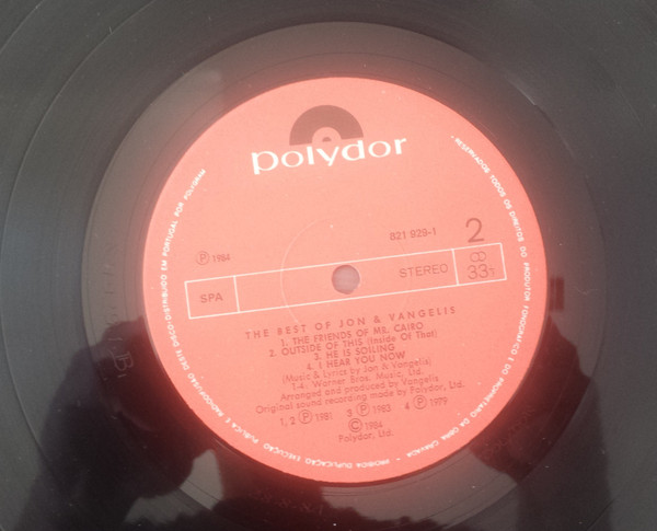 Jon & Vangelis - The Best Of Jon And Vangelis | Polydor (821 929-1) - 3