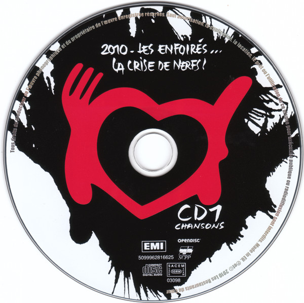 Les Enfoirés - 2010 - Les Enfoirés... La Crise De Nerfs ! | EMI (509996281652 6) - 2