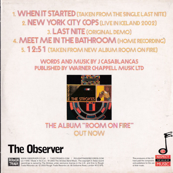 The Strokes - Exclusive 5 Track CD | Rough Trade (OBST 001) - 2