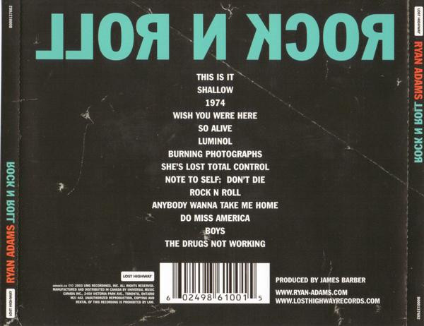 Ryan Adams - Rock N Roll [CD] | Lost Highway (B000137602) - 2
