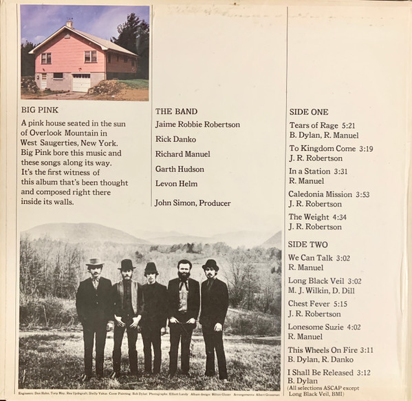 The Band - Music From Big Pink | Capitol Records (SKAO 2955)