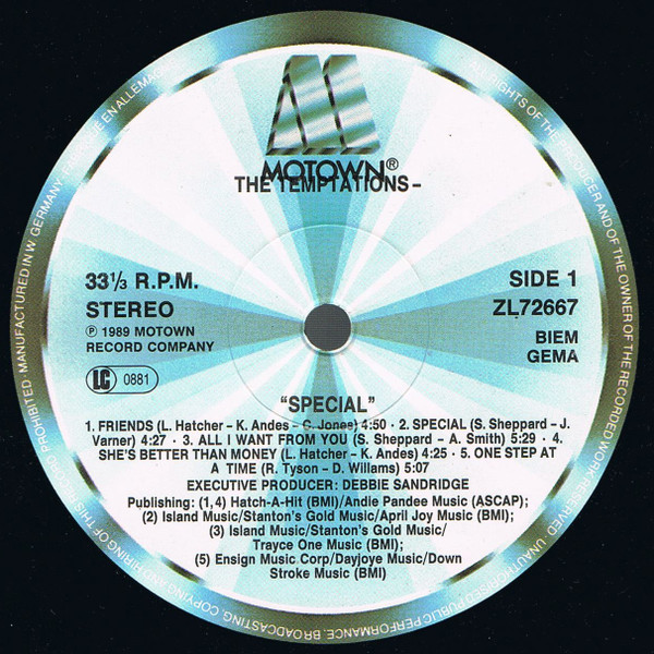 The Temptations - Special | Motown (ZL72667) - 2 The Temptations - Special | Motown (ZL72667) - 2