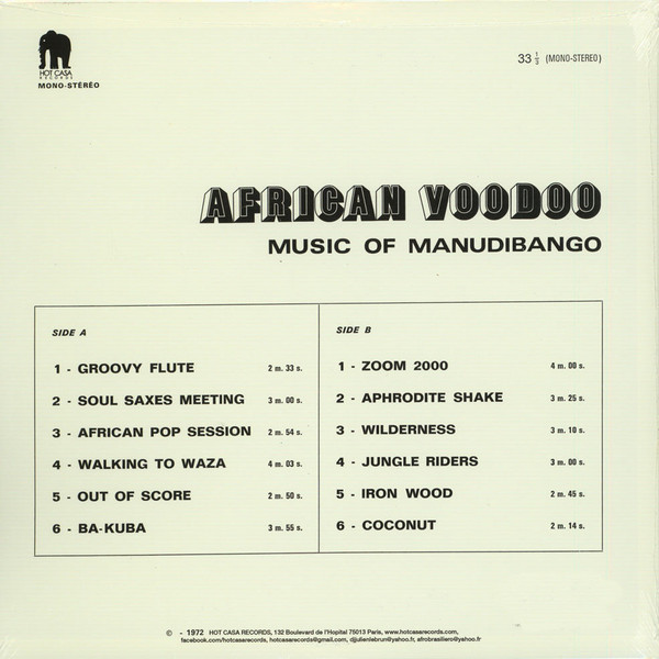 Manu Dibango - African Voodoo | Hot Casa Records (HC63) - 2 Manu Dibango - African Voodoo | Hot Casa Records (HC63) - 2