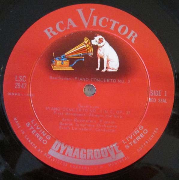 Arthur Rubinstein , Erich Leinsdorf - Beethoven Piano Concerto No. 3 | RCA Victor Red Seal (LSC 2947) - 3