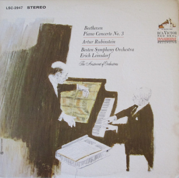 Arthur Rubinstein , Erich Leinsdorf - Beethoven Piano Concerto No. 3 | RCA Victor Red Seal (LSC 2947) - main