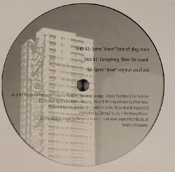 Spree / Conspiracy - Move (State Of Play Remix) / Hear The Sound / Move (Original Vocal Mix) | Aspect (ASP019) - 2