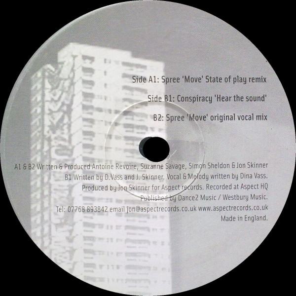 Spree / Conspiracy - Move (State Of Play Remix) / Hear The Sound / Move (Original Vocal Mix) | Aspect (ASP019) - main