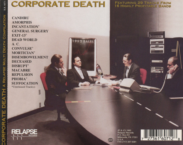 Various - Corporate Death - A Relapse Multi Death Compilation | Relapse Records (RR 6071-2) - 3 Various - Corporate Death - A Relapse Multi Death Compilation | Relapse Records (RR 6071-2) - 3