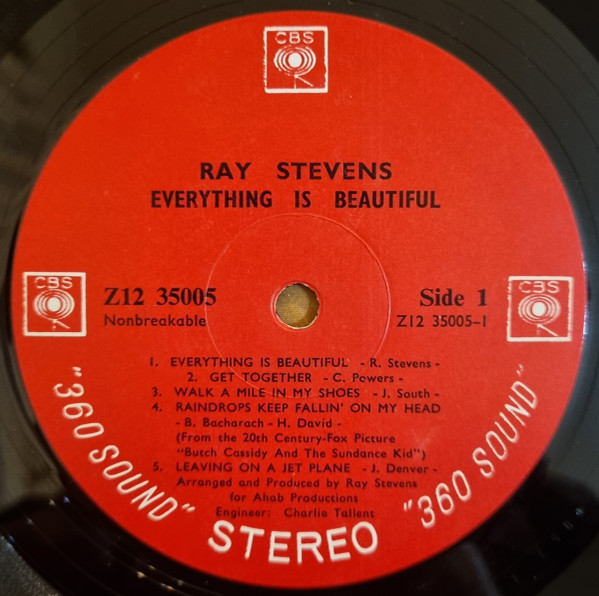 Ray Stevens - Everything Is Beautiful | CBS (Z12 35005) - 4