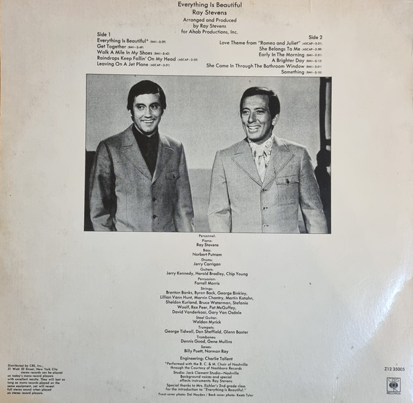 Ray Stevens - Everything Is Beautiful | CBS (Z12 35005) - 2