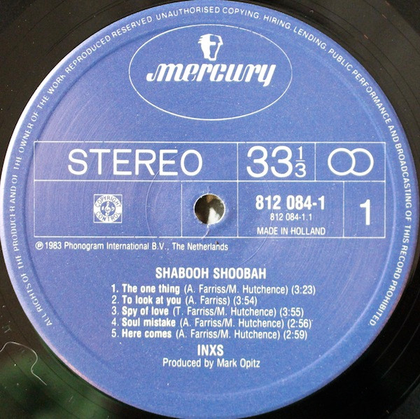 INXS - Shabooh Shoobah | Mercury (812 084-1) - 3
