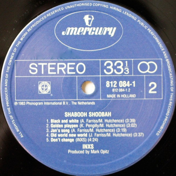 INXS - Shabooh Shoobah | Mercury (812 084-1) - 4