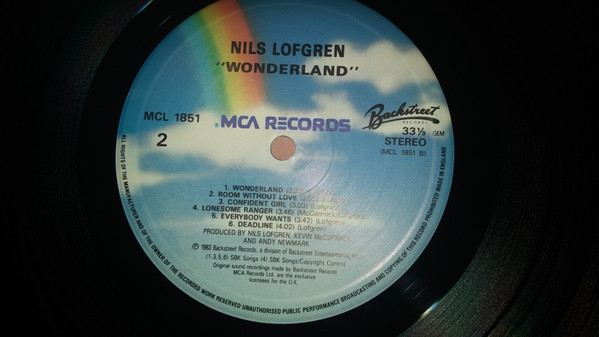 Nils Lofgren - Wonderland | Backstreet Records (MCL 1851) - 3 Nils Lofgren - Wonderland | Backstreet Records (MCL 1851) - 3