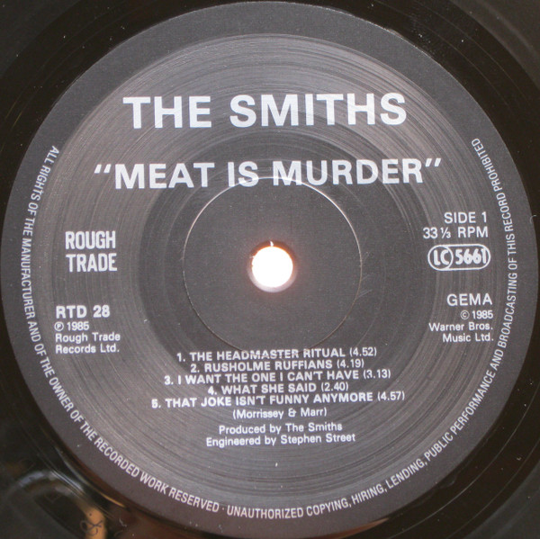 The Smiths - Meat Is Murder | Rough Trade (RTD 28) - 3 The Smiths - Meat Is Murder | Rough Trade (RTD 28) - 3
