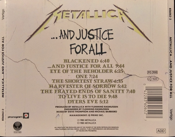 Metallica - ...And Justice For All | Phonogram (836062-2) - 2