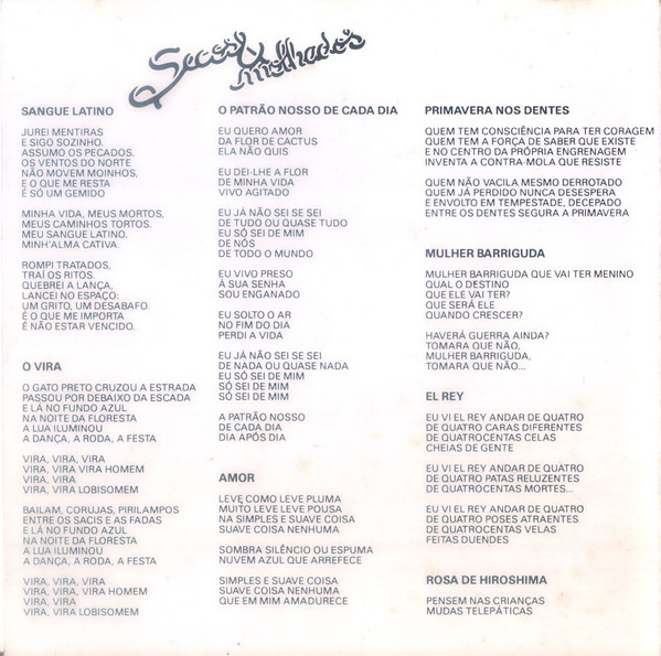 Secos & Molhados - A Volta De Secos & Molhados | Continental (1-01-800-007) - 4