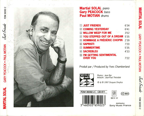 Martial Solal - Just Friends | Dreyfus Jazz (FDM 36592-2) - 2