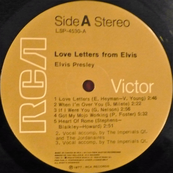 Elvis Presley - Love Letters From Elvis | RCA Victor (LSP-4530) - 2 Elvis Presley - Love Letters From Elvis | RCA Victor (LSP-4530) - 2