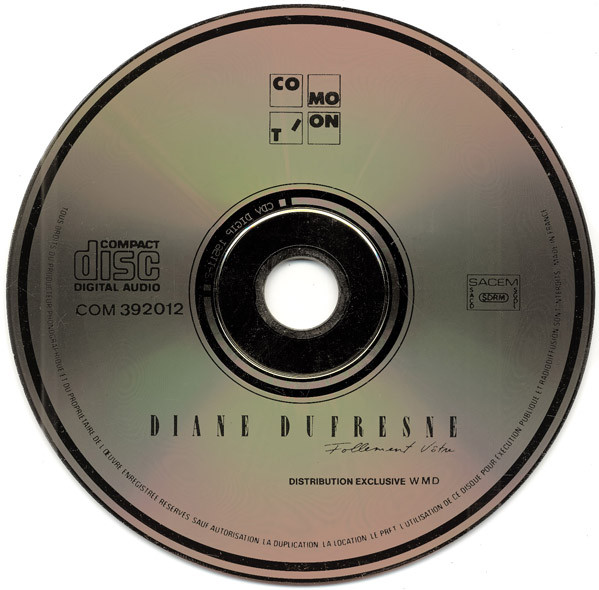Diane Dufresne - Follement Vôtre | Comotion (COM 392012) - 3