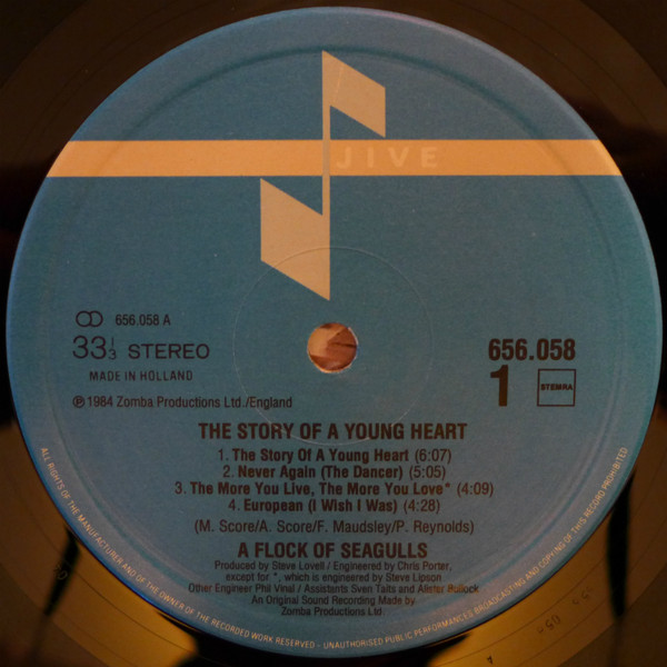 A Flock Of Seagulls - The Story Of A Young Heart | Jive (656.058) - 3 A Flock Of Seagulls - The Story Of A Young Heart | Jive (656.058) - 3