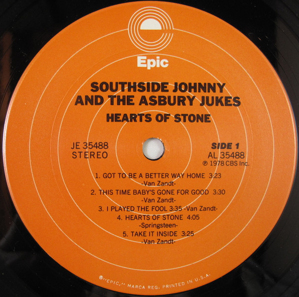 Southside Johnny & The Asbury Jukes - Hearts Of Stone | Epic (JE 35488) - 3