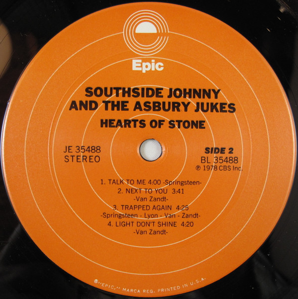 Southside Johnny & The Asbury Jukes - Hearts Of Stone | Epic (JE 35488) - 4